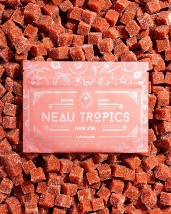 neau tropics peachy lychee 4g gummies